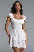 Irare Romantic Flowy Sleeveless Ruched Knit Mini Dress