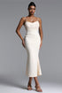 Rebekka Classic Contour Floral Knit Pleated Maxi Dress