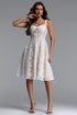 Ralaya Elegant Cinched Lace Midi Dress