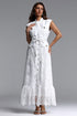 Ruthie Classic Tailored Sleeveless Bow Lace Maxi Dress
