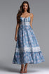 Yalyka Resort Sleeveless Flowy Floral Print Ruched Woven Maxi Dress