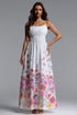 Marris Resort Flowy Sleeveless Floral Print Organza Maxi Dress