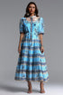 Lumo Resort Flowy Puff Sleeve Print Woven Maxi Dress