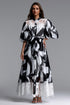 Tzeitel Resort Flowy Puff Sleeve Print Organza Maxi Dress