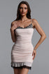 Xaler Sexy Contour V Neck Sleeveless Knit Mini Dress