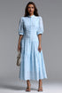 Selma Resort Flowy Puff Sleeve Woven Maxi Dress