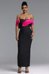 Lala Off-The-Shoulder Fold Bandage Maxi Dress