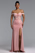 Takila Romantic Tailored Off Shoulder Pleated Floral Maxi Dress