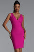 Reggie Romantic Contour V Neck Bandage Mini Dress