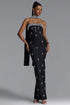 Marina Glamorous Contour Strapless Rhinestone Bandage Maxi Dress