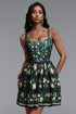 Lola Resort Cinched Sleeveless Floral Print Woven Mini Dress