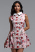 Molia Chic Tailored Sleeveless Floral Print Woven Mini Dress