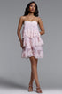 Paloma Resort Flowy Sleeveless Lace Detailing Woven Pink Mini Dress