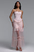 Ornella Resort Flowy Sleeveless Ruffle Tulle Maxi Dress