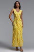 Sabrina Resort Flowy Sleeveless Ruffle Chiffon Maxi Dress