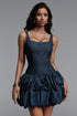 Loru Classic Tailored Sleeveless Denim Mini Dress