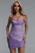 Hedit Chic Contour Strapless Fishnet Mini Dress