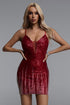 Salamo Sequin Red Mini Dress