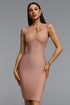 Sandra Romantic Contour Cut Out Lace Bandage Midi Dress
