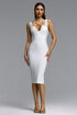 Rcia Chic Contour Stripe Bandage Midi Dress
