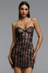 Pilisa Romantic Contour Strapless Lace Mini Dress