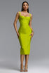 Subra Classic Contour Curve Bandage Midi Dress