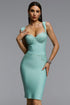 Dlasa Sexy Contour Corset Lace Bandage Midi Dress