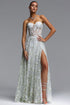 Willa Romantic Flowy Strapless Floral Applique Maxi Dress