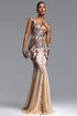 Lisa Glamorous Contour V Neck Sequin Pattern Maxi Dress