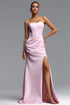 Eseniya Elegant Contour Corset Sequin Satin Slit Maxi Dress