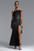 Vaonia Elegant Contour Strapless Crystal Bandage Maxi Dress