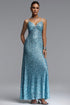 Muera Chic Contour V Neck Cut Out Sequin Maxi Dress