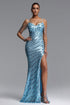Jayne Chic Contour Sequin Stripe Maxi Dress