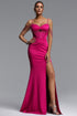 Suri Elegant Contour Cut Out Pleated Crystal Rose Pink Maxi Dress
