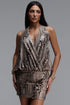 Reminisce Sexy Sleeveless Sequin Woven Mini Dress