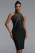 Donatella Rivet Midi Bandage Dress