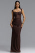 Tabitha Elegant Contour Ruched Lace Maxi Dress