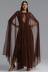Paul Vintage Halter Twist Knot Cutout Flowing Panel Maxi Dress