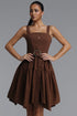 Novalee Resort Flowy Sleeveless Woven Brown Mini Dress