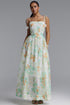 Louxia Resort Flowy Spaghetti Strap Organza Maxi Dress
