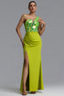 Kyli Fashion Slim One Shoulder Mirror Pleated Maxi Dress