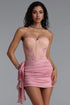 Salina Sweet Strapless Lace Bow Mini Dress