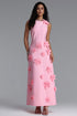 Melisa Elegant Sleeveless Floral Bandage Midi Dress