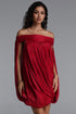 Loulia Luxury Pleated Off Shoulder Bubble Mini Dress