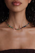 Laila Rainbow Baguette Crystal Necklace