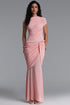 Raidah Luxury Halter Slit Sequin Maxi Dress