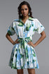 Haley Resort Flowy Short Sleeve Print Woven Mini Dress