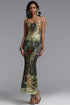 Xapana Resort Contour Sleeveless Mesh Green Maxi Dress