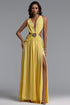 Ivanna Resort Flowy V Neck Sleeveless Slit Woven Maxi Dress