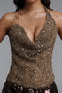 Jucana Sexy Sequin Tulle Top